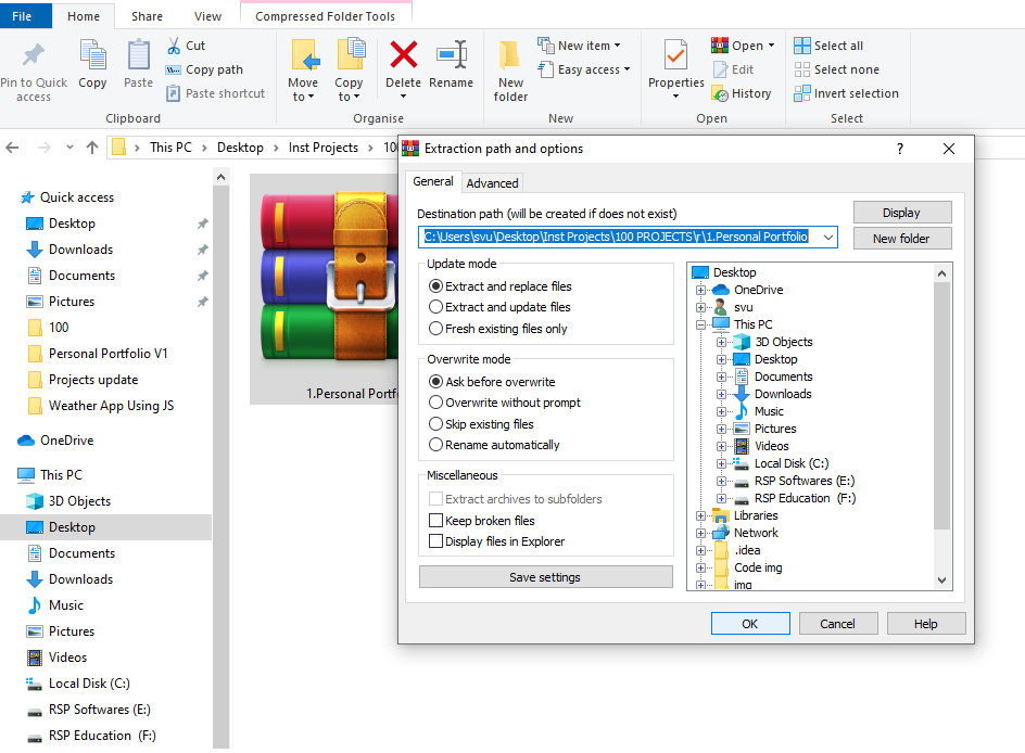 Extracting ZIP Files on Computer Extracting ZIP Files on Computer