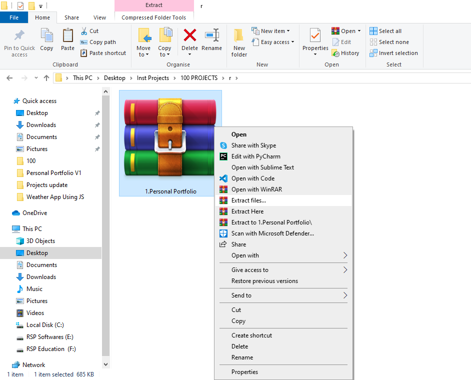 Extracting ZIP Files on Computer Extracting ZIP Files on Computer